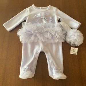 First Impressions Tulle Trim Jumpsuit - Lilac